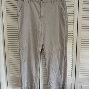 Abercrombie & Fitch Women’s cream taupe wide leg jeans